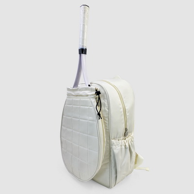 Tennis racket bag backpack side view